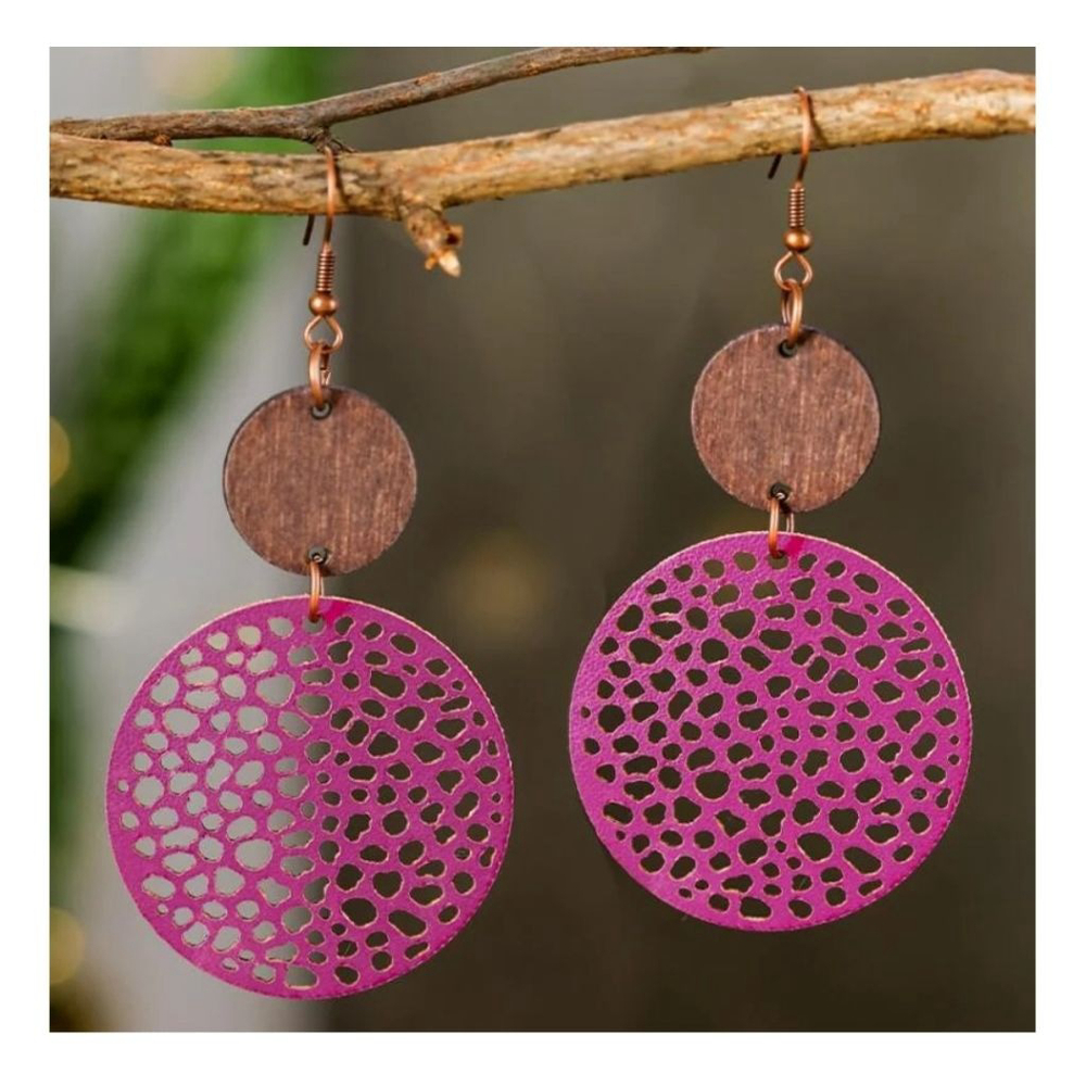 Geometric Laser Cut Dangle Drop Earrings